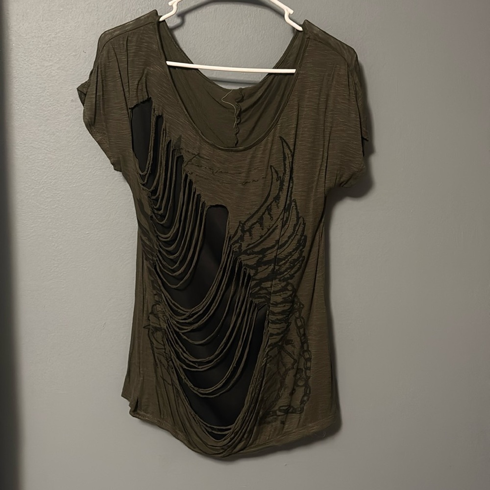 Zoah ripped shirt